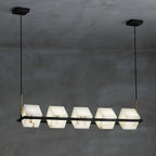 Alabaster Square Box Chandelier by Bling Lighting Studio