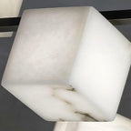 Alabaster Square Box Chandelier by Bling Lighting Studio