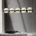 Alabaster Square Box Chandelier by Bling Lighting Studio