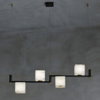 Alabaster Square Box Chandelier by Bling Lighting Studio