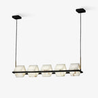 Alabaster Square Box Chandelier by Bling Lighting Studio