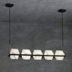 Alabaster Square Box Chandelier by Bling Lighting Studio