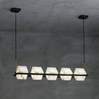 Alabaster Square Box Chandelier by Bling Lighting Studio