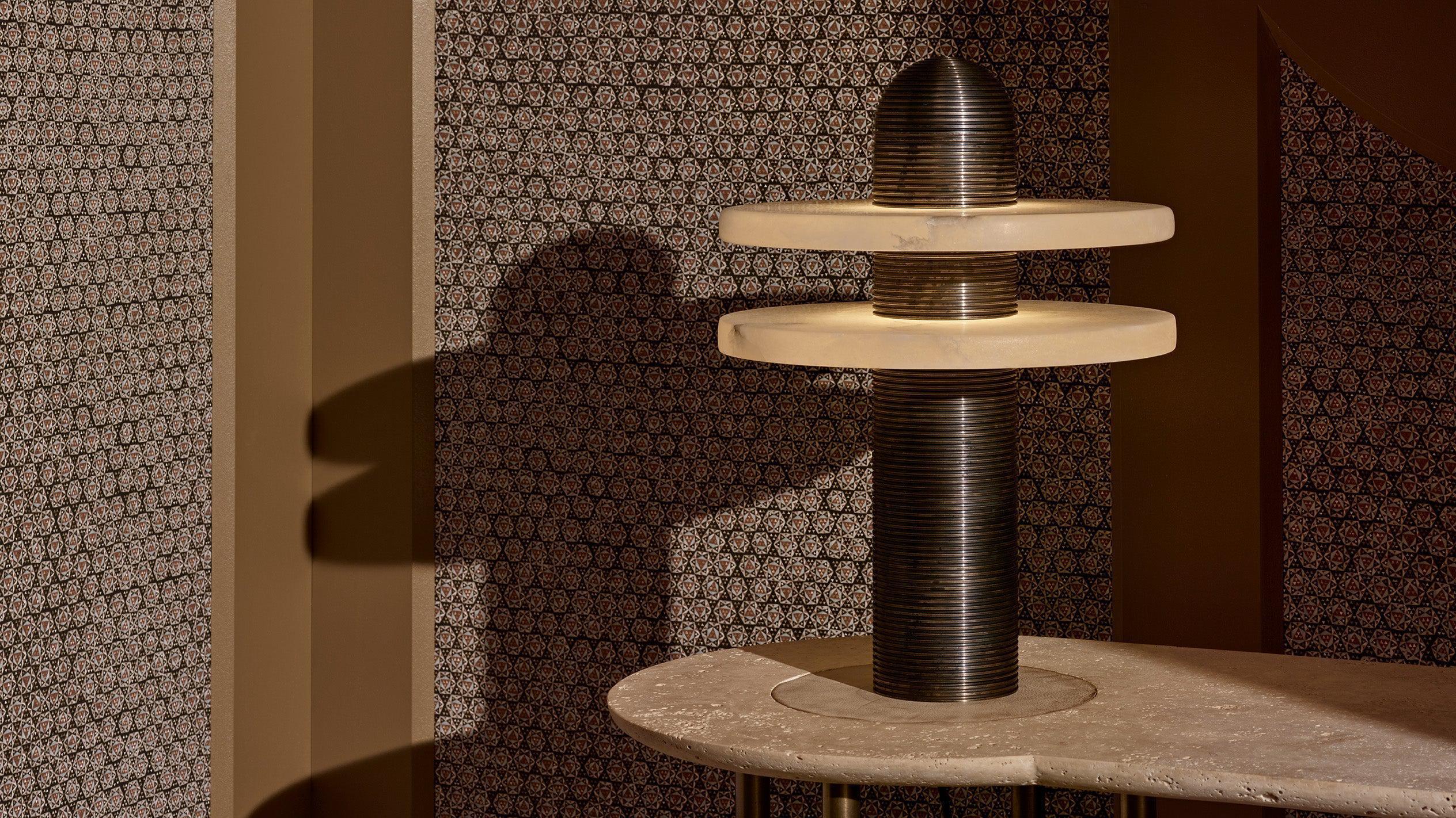 Alabaster Table Lamp by Bling Lighting Studio