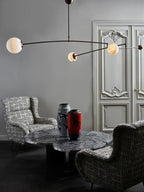Alabaster Triple Mobile Chandelier by Bling Lighting Studio