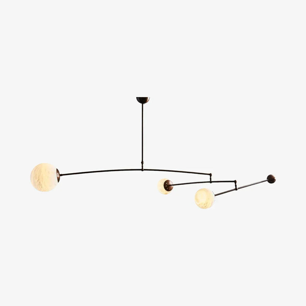Alabaster Triple Mobile Chandelier by Bling Lighting Studio