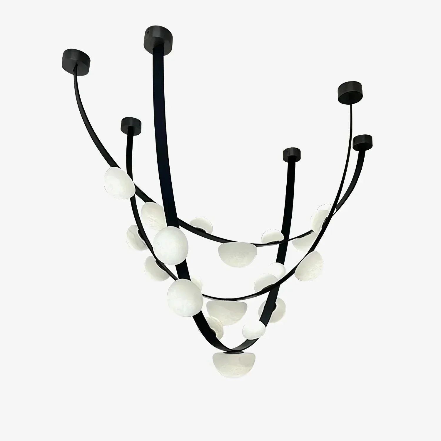 Alex Dew Drops Alabaster Chandelier by Bling Lighting Studio