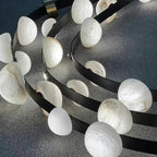 Alex Dew Drops Alabaster Chandelier material and finish detail