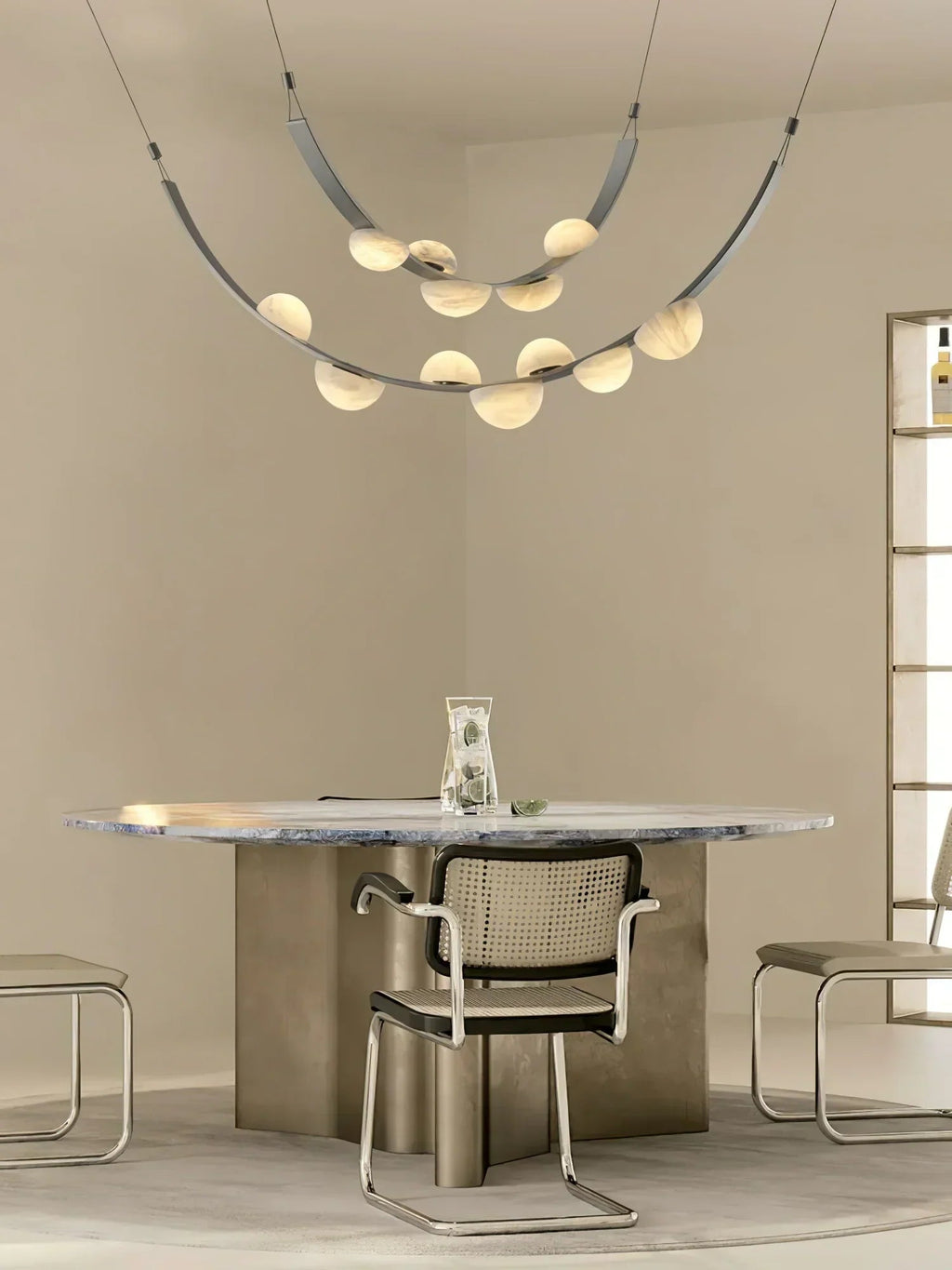 Alex Modern Dew Drops Alabaster Chandelier by Bling Lighting Studio
