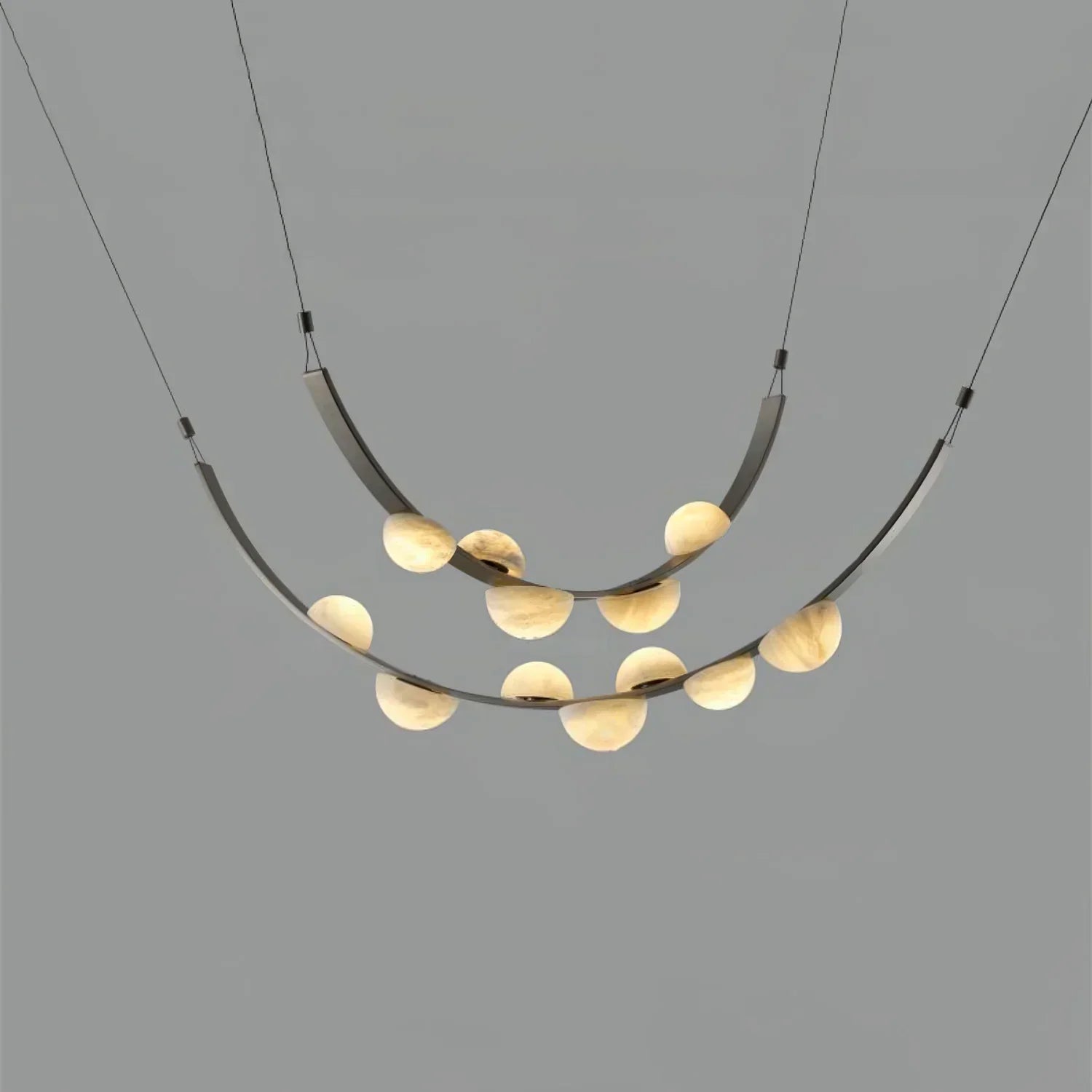 Alex Modern Dew Drops Alabaster Chandelier by Bling Lighting Studio