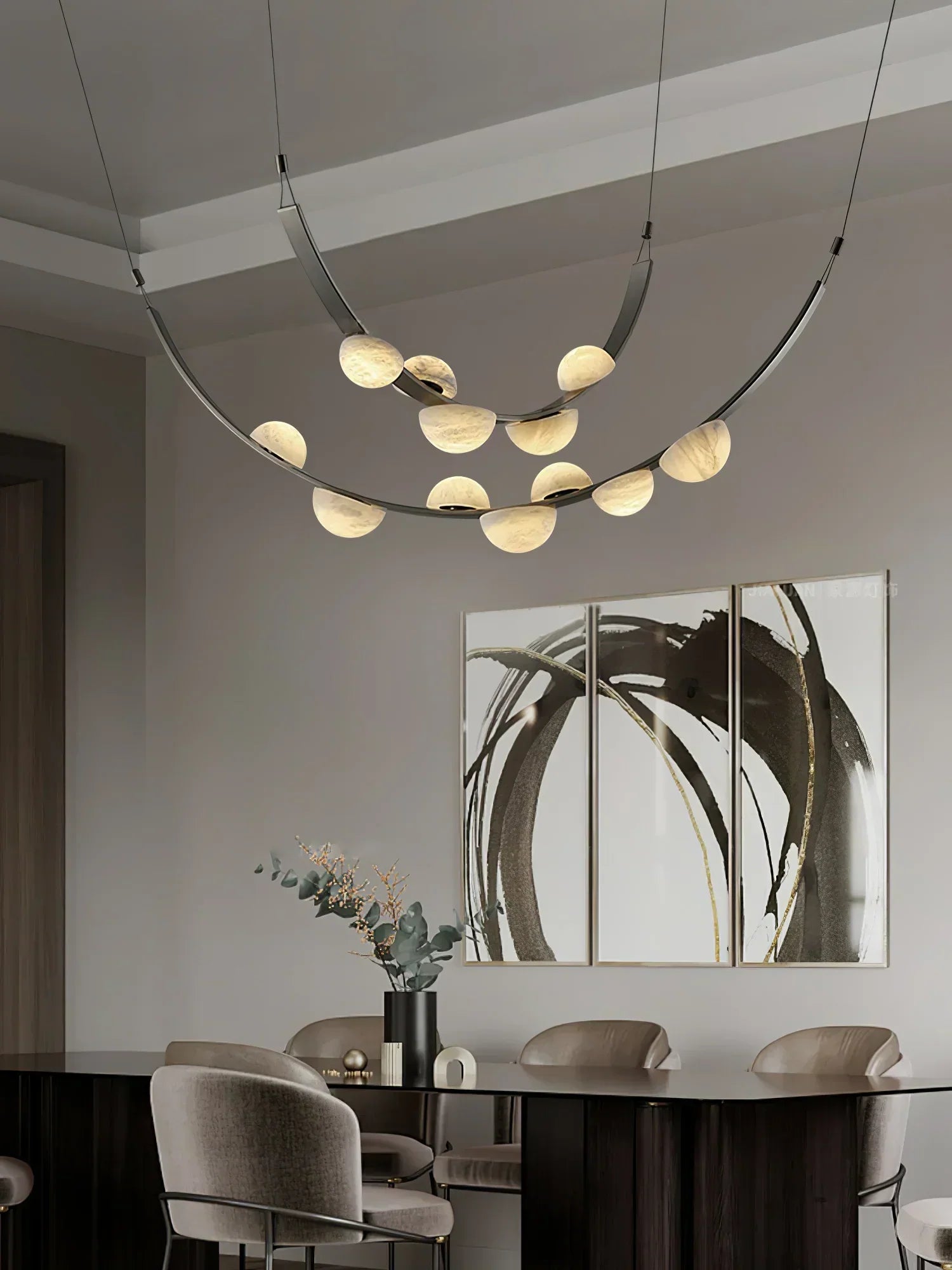 Alex Modern Dew Drops Alabaster Chandelier by Bling Lighting Studio