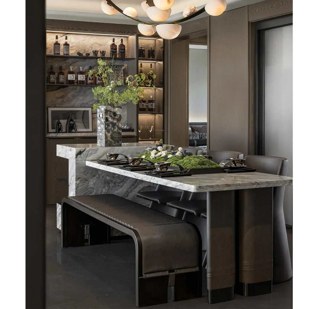 Alex Modern Dew Drops Alabaster Chandelier by Bling Lighting Studio
