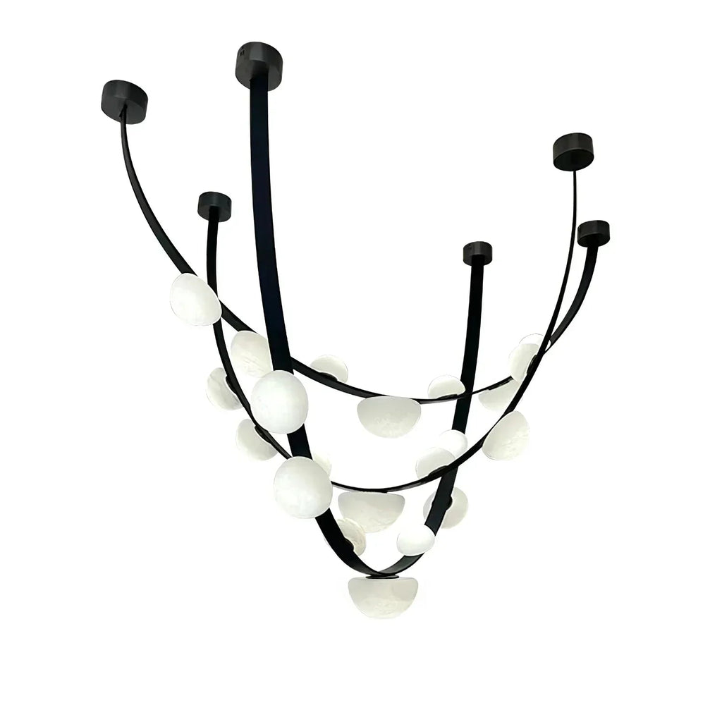 Alex Modern Dew Drops Alabaster Chandelier by Bling Lighting Studio