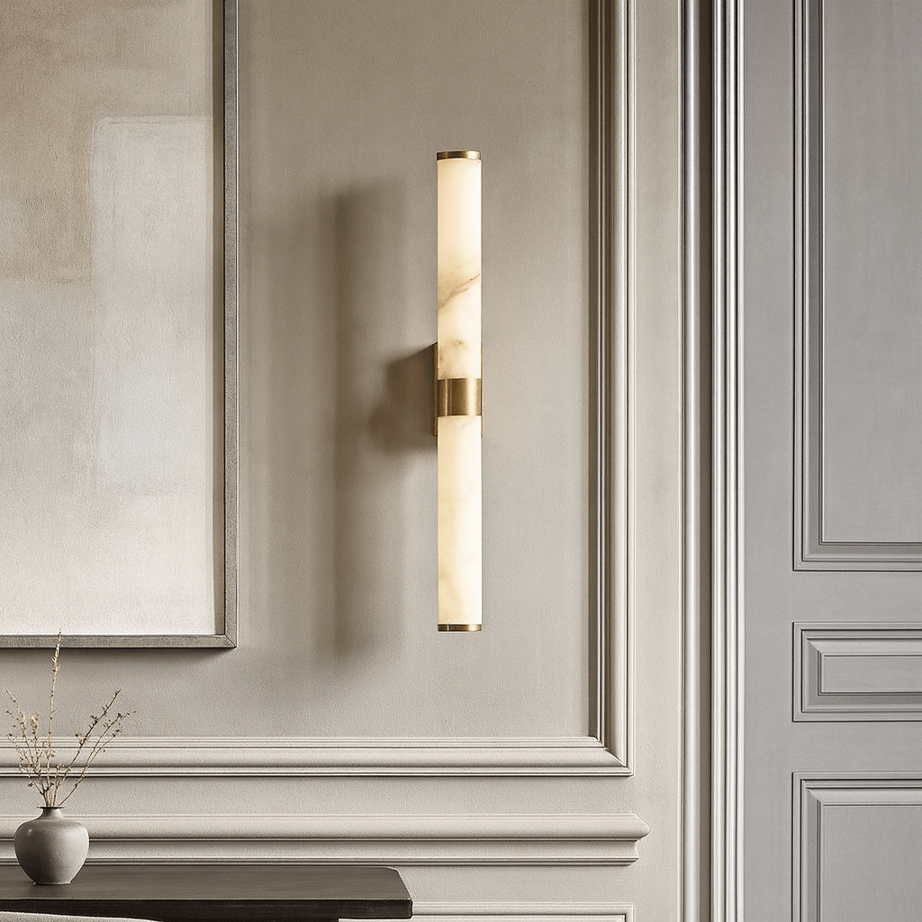 Altura 27" Alabaster & Copper Wall Sconce additional product view