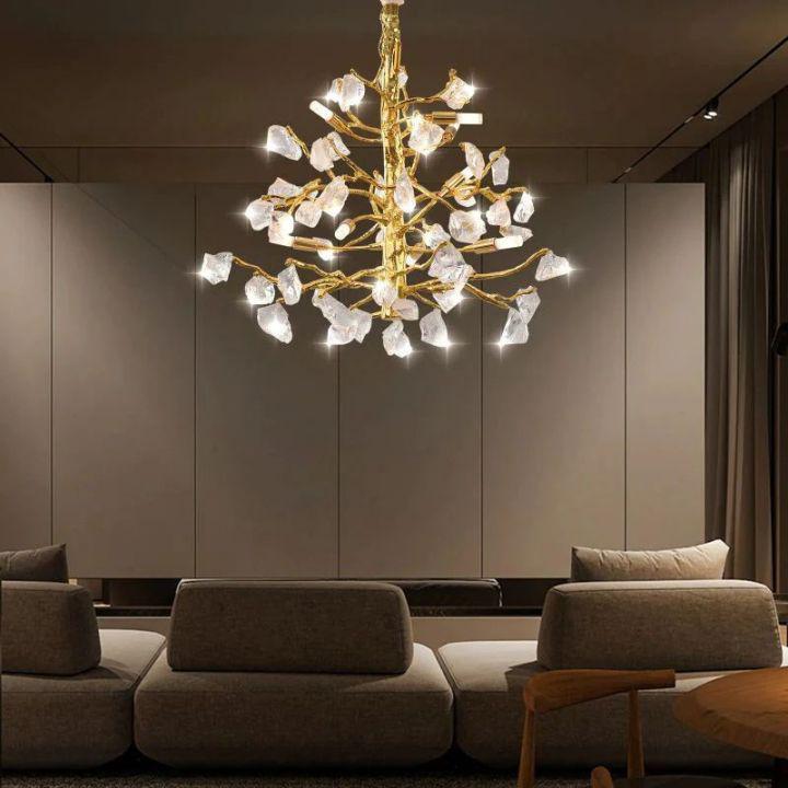 Amos Glass Branch Chandelier for Staircase by Bling Lighting Studio