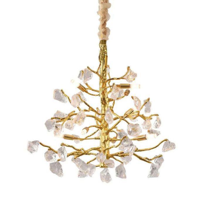Amos Glass Branch Chandelier for Staircase material and finish detail