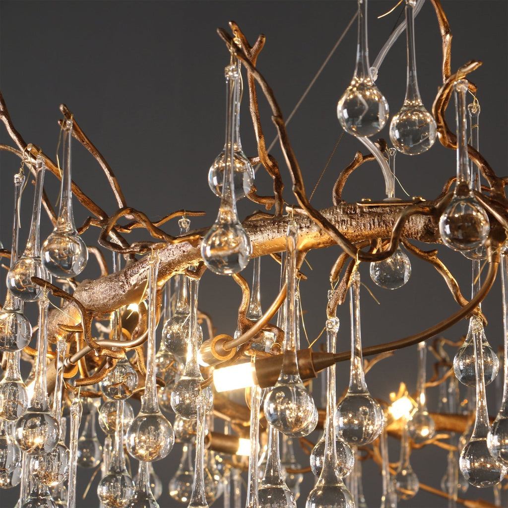 Anita Branch Brass Crystal Chandelier by Bling Lighting Studio