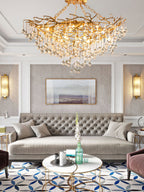 Anita Brass Branch Leaf Chandelier by Bling Lighting Studio