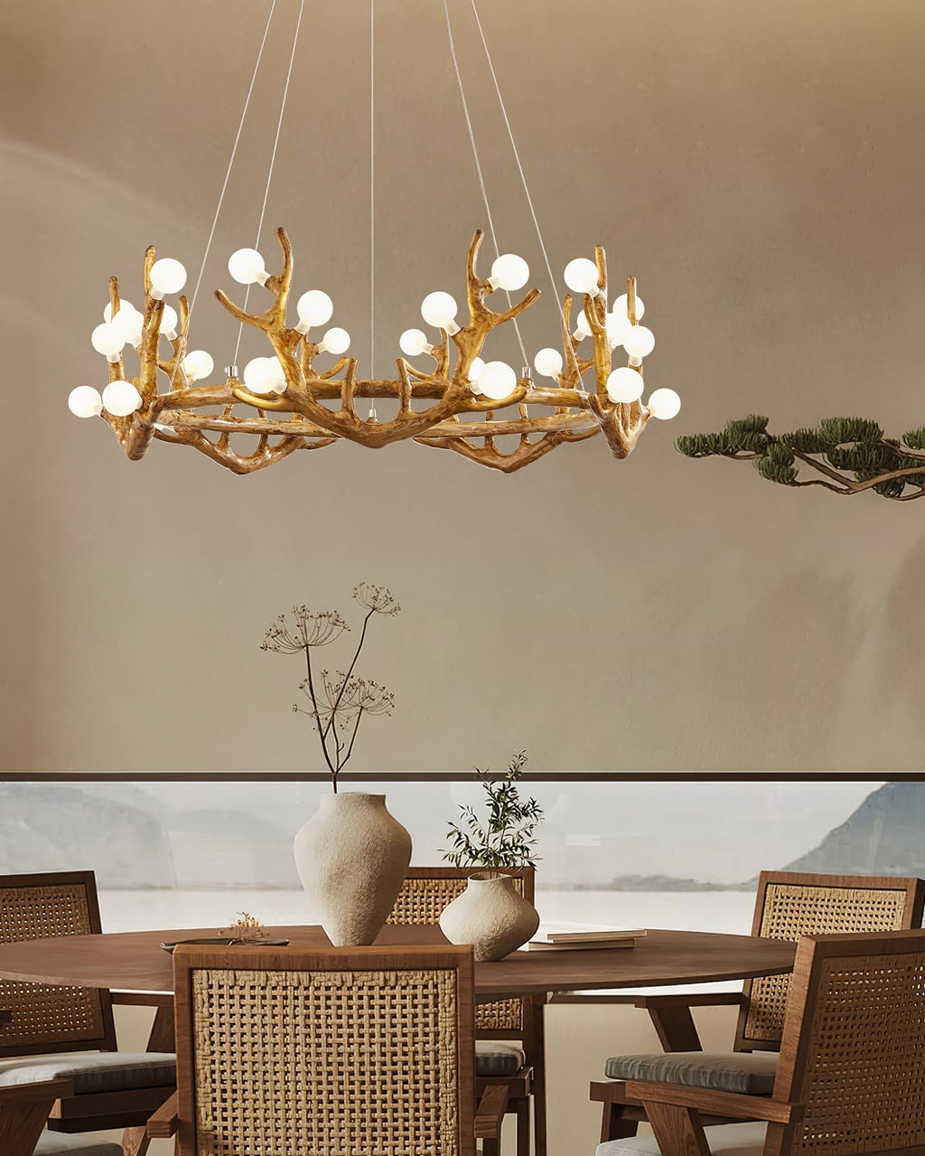 Antler Shape Branch Brass Chandelier product image