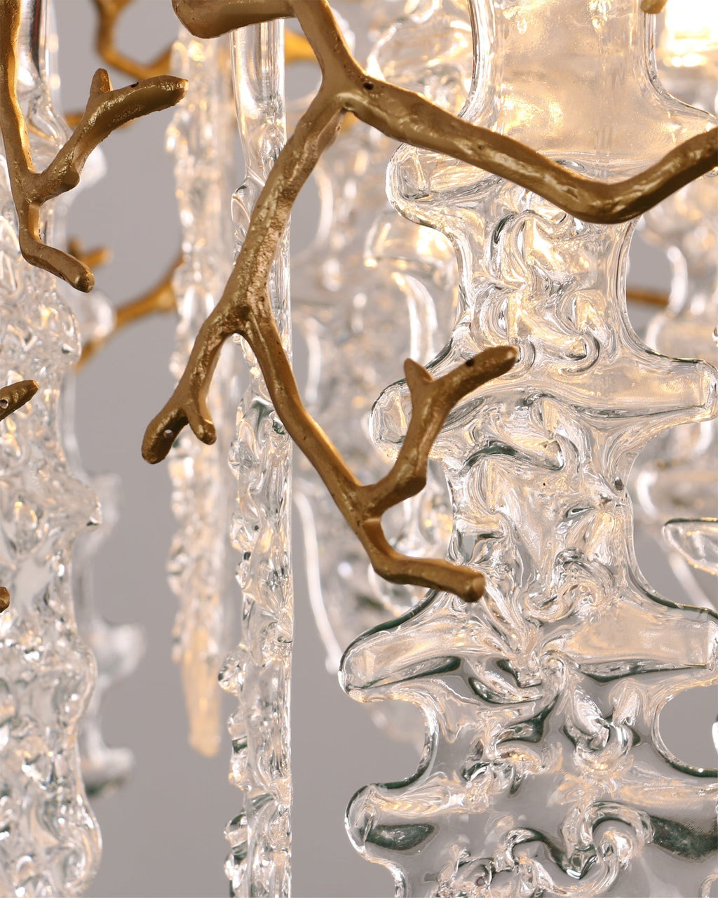 Aqua Dome Branch Brass Chandelier by Bling Lighting Studio