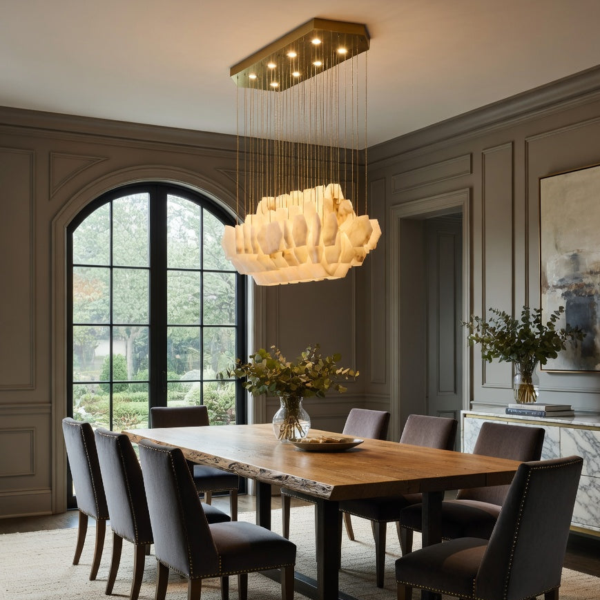 Arden Alabaster Chandelier detail view
