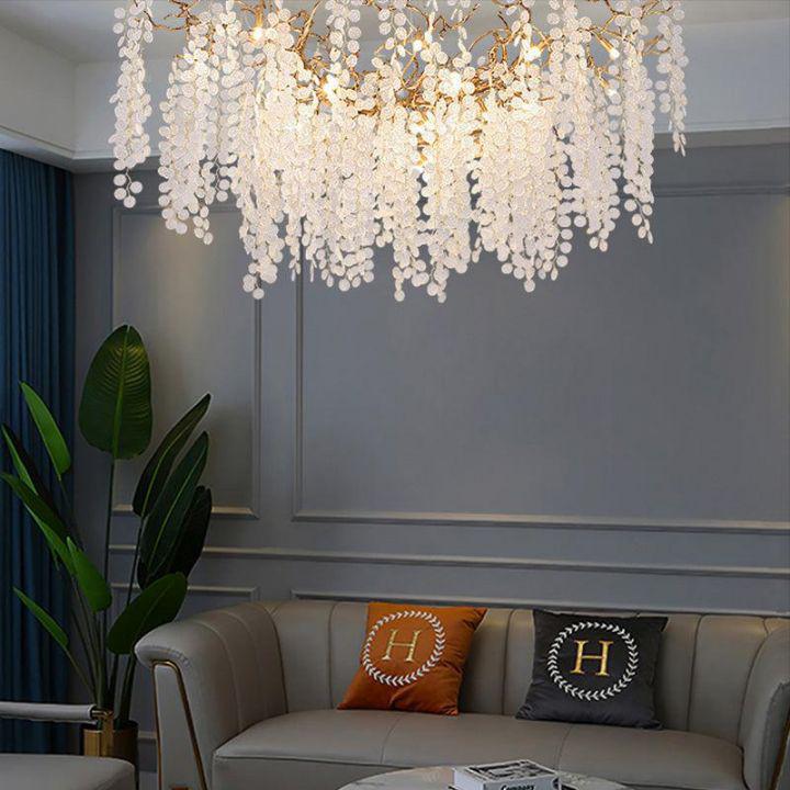 Ardent Branch Crystal Modern Linear Chandelier by Bling Lighting Studio