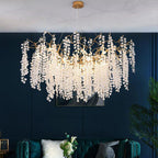 Ardent Branch Crystal Modern Linear Chandelier by Bling Lighting Studio