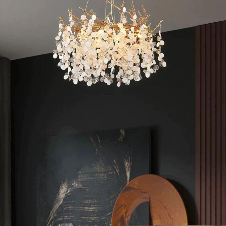 Ardent Branch Crystal Round Circle Chandelier by Bling Lighting Studio