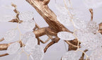 Arianna: Blossom Chandelier - White Flower Chandelier - White And Gold Light Fixture