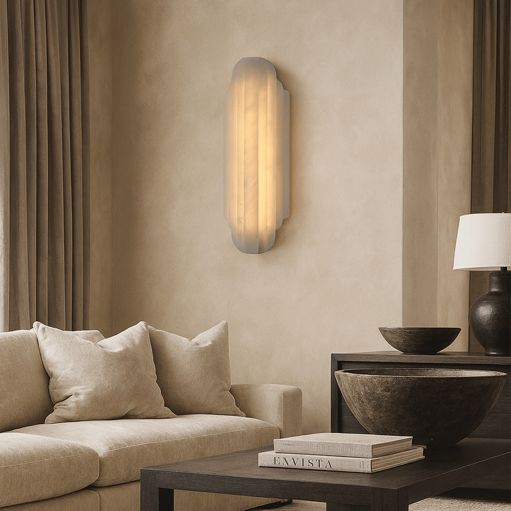 Arina Alabaster Wall Sconce detail view