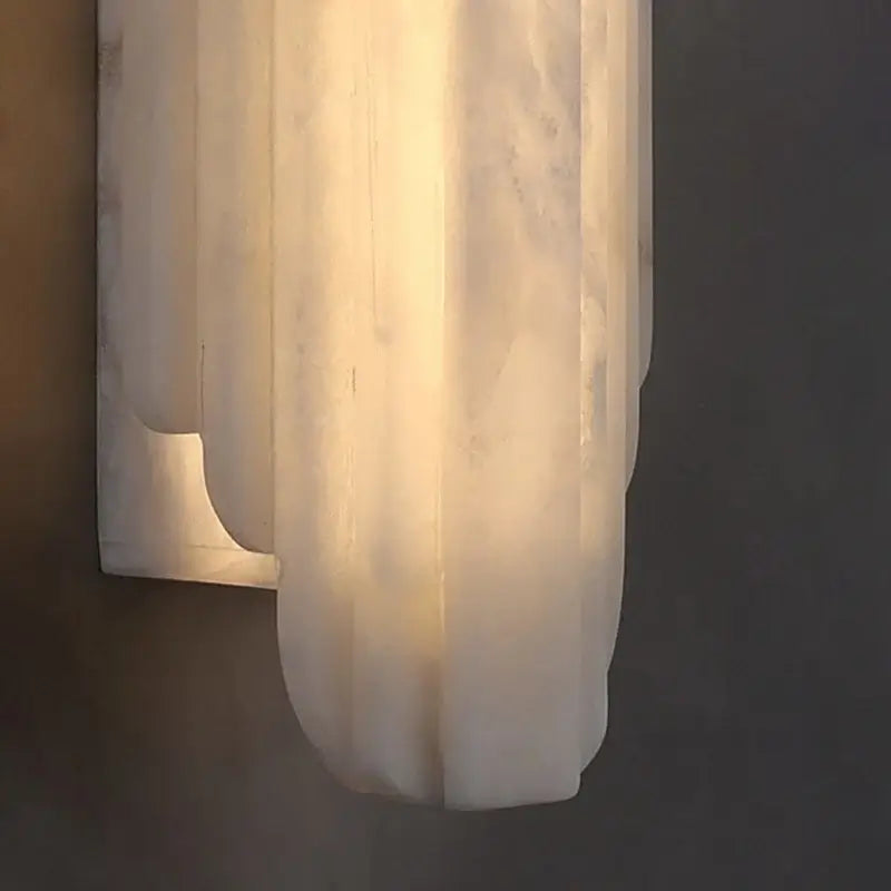 Arina Alabaster Wall Sconce material and finish detail