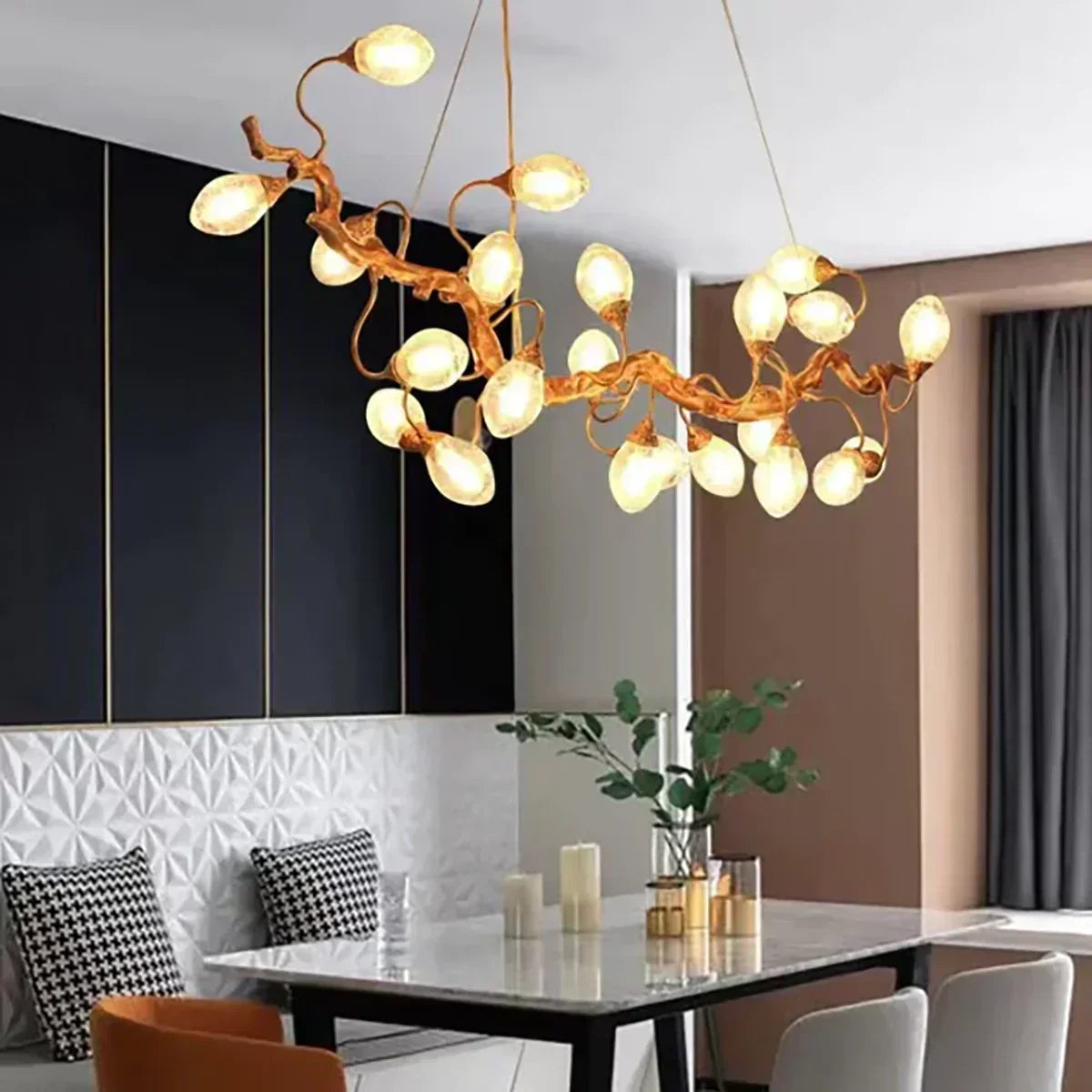 Art Clear Elegance Bubble Branch Linear Chandelier by Bling Lighting Studio