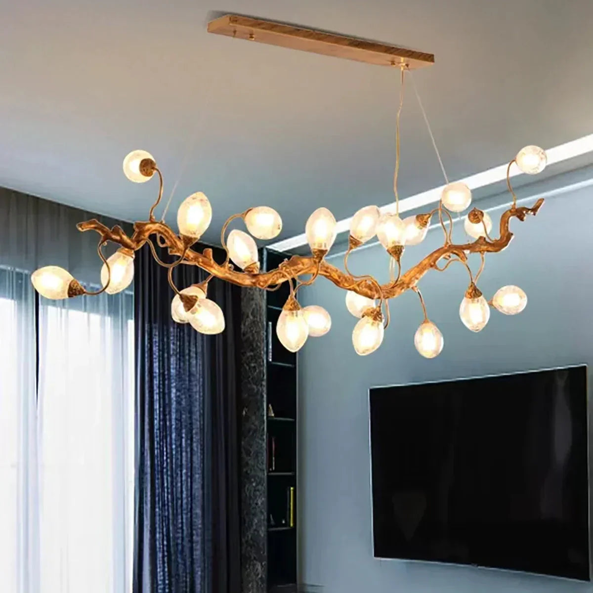 Art Clear Elegance Bubble Branch Linear Chandelier by Bling Lighting Studio
