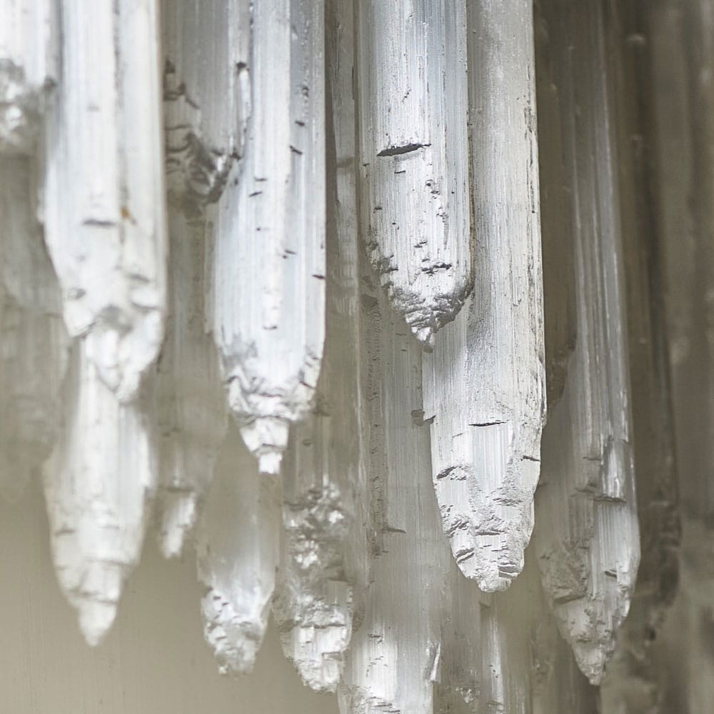 Art Selenite Rectangular Chandelier for Dining Rooms by Bling Lighting Studio
