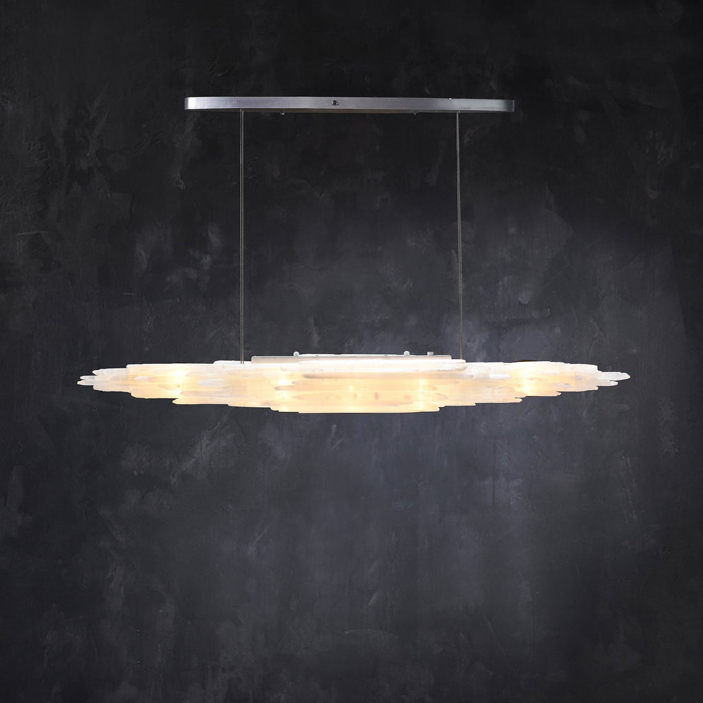 Art Selenite Small Chandelier for Bedrooms by Bling Lighting Studio