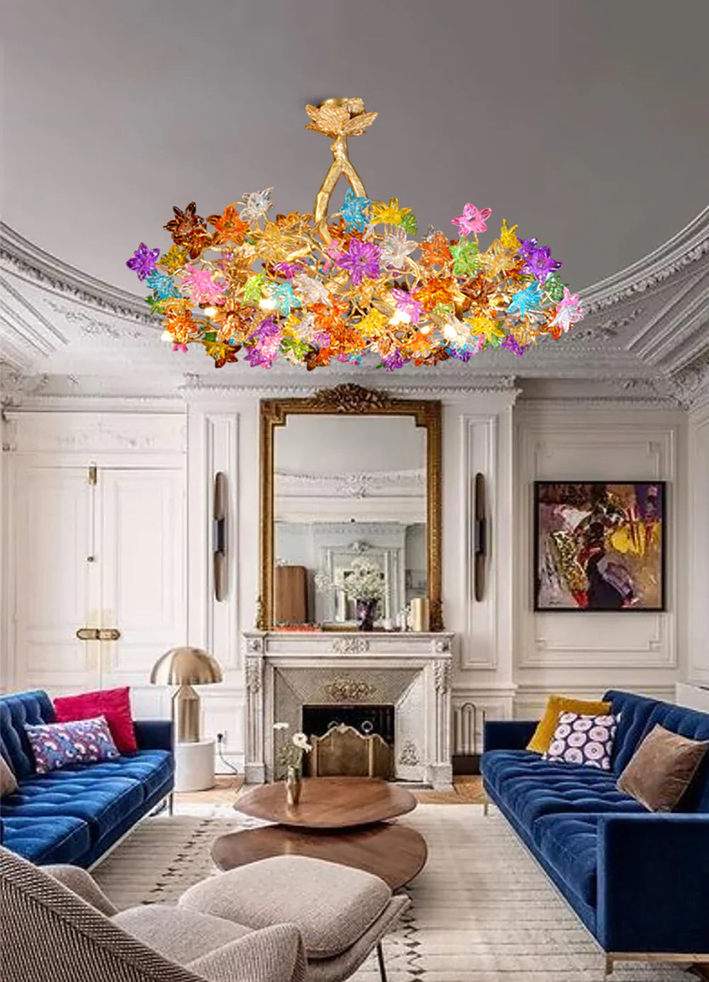 Art Stained Glass Tree Branch Chandelier product image