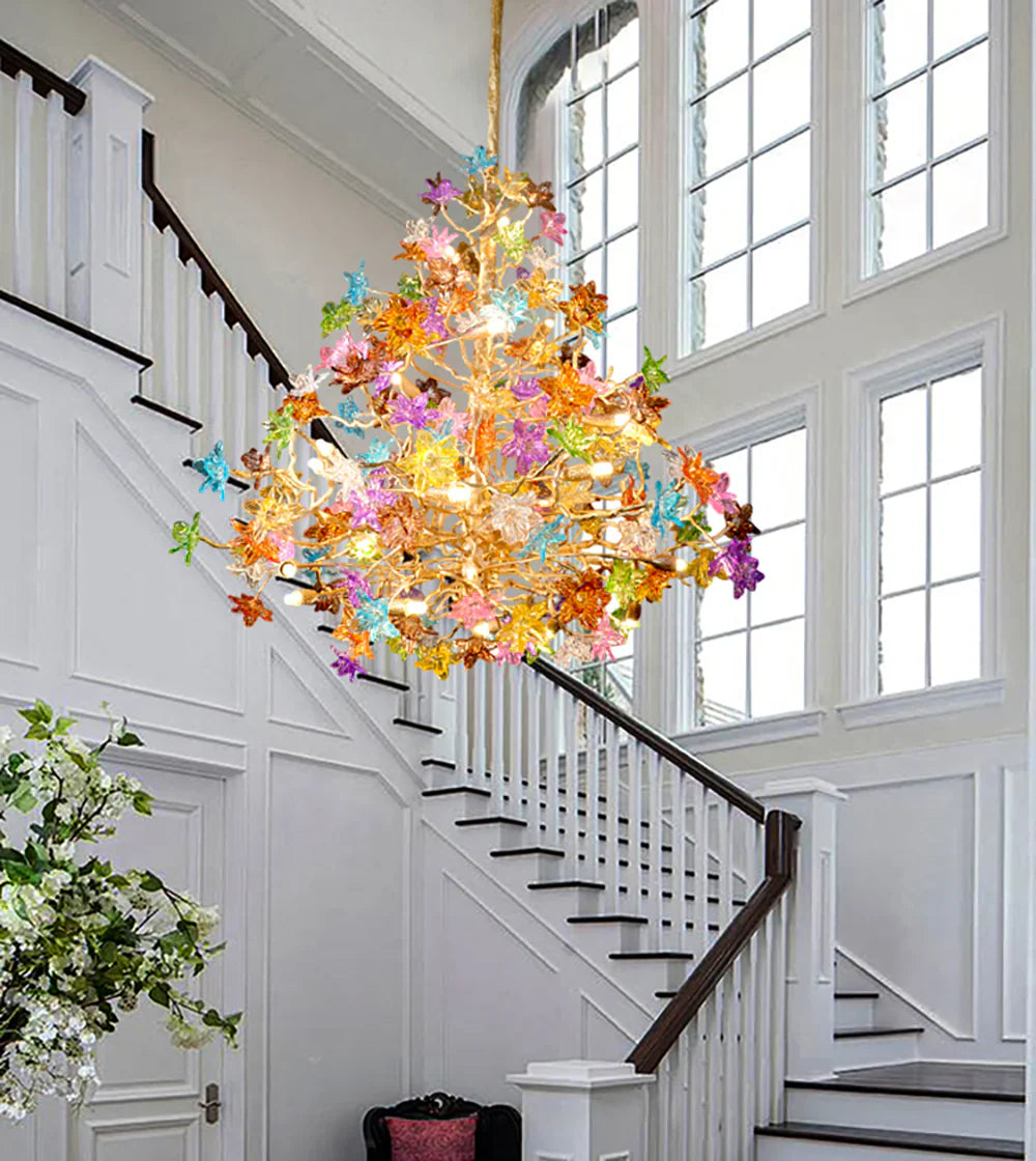 Art Stained Glass Tree Branch Chandelier product image