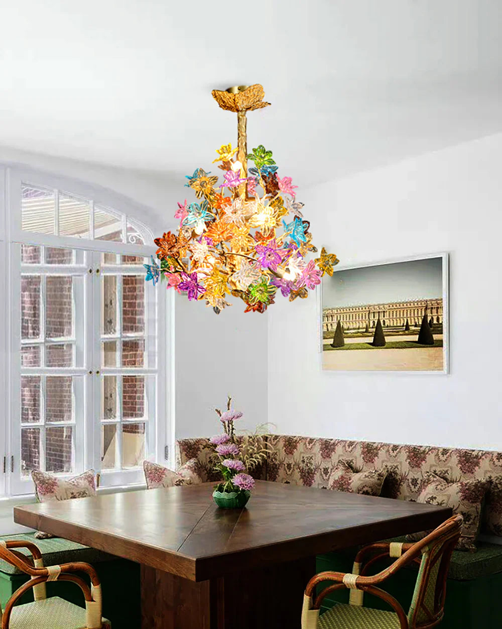 Art Stained Glass Tree Branch Chandelier product image