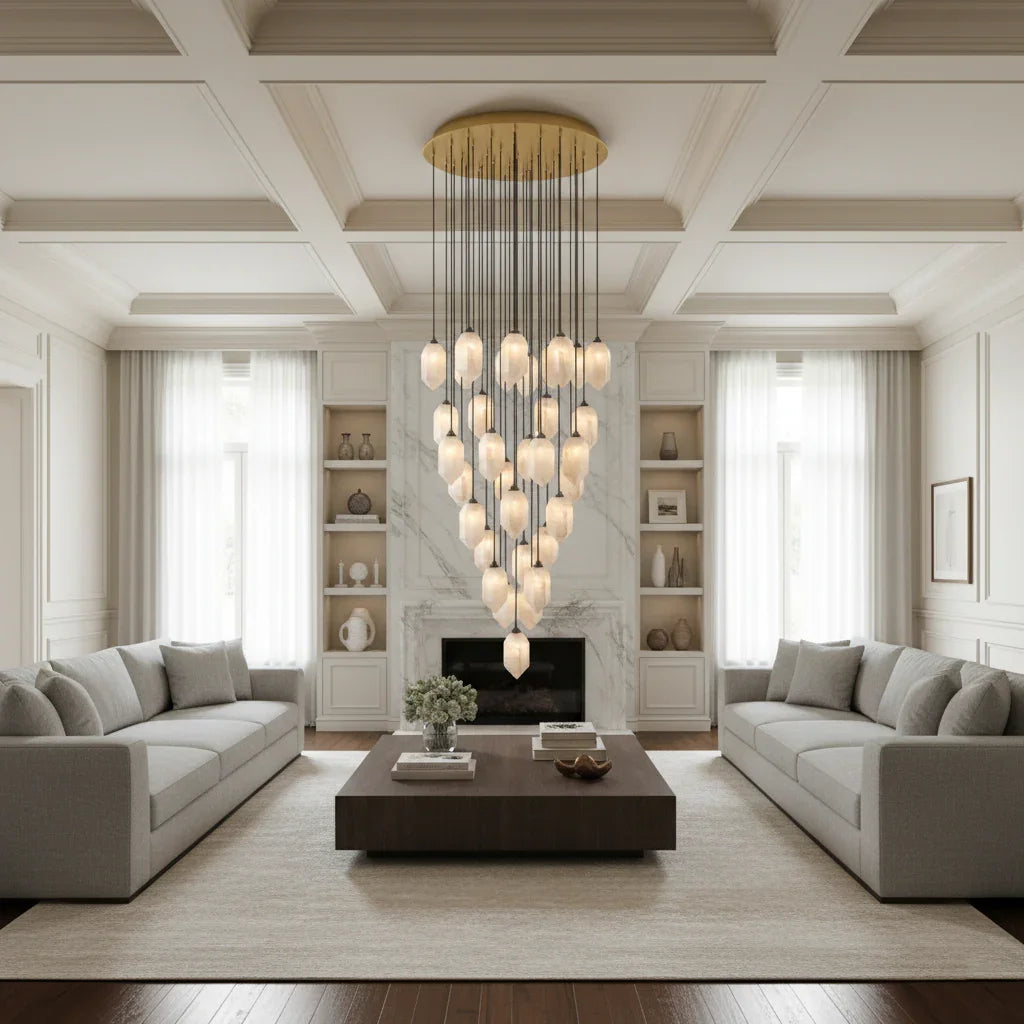 Aubrey Alabaster Pendant Light by Bling Lighting Studio