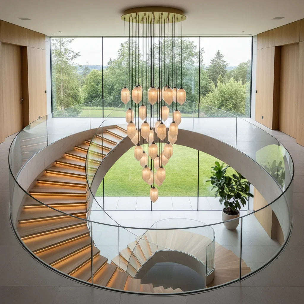 Aubrey Alabaster Pendant Light by Bling Lighting Studio
