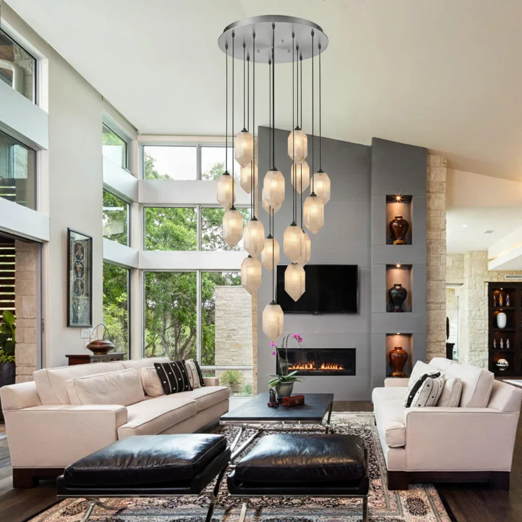 Aubrey Alabaster Pendant Light by Bling Lighting Studio