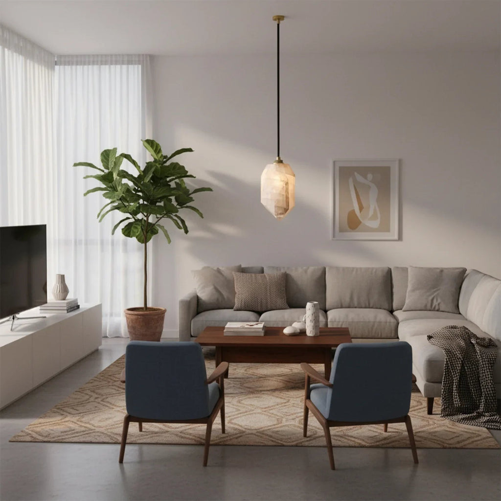 Aubrey Alabaster Pendant Light by Bling Lighting Studio