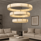 Aurelia Alabaster & Crystal Chandelier detail view