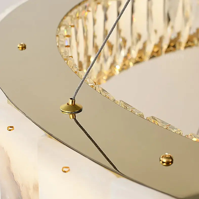 Aurelia Alabaster & Crystal Chandelier material and finish detail