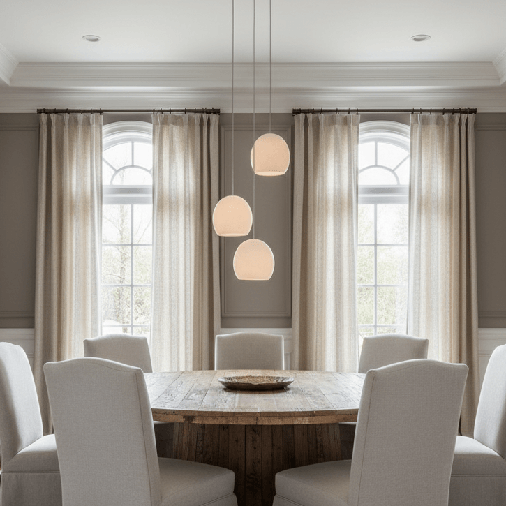 Auris 3-Light Alabaster Chandelier detail view