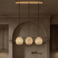 Auris 3-Light Linear Alabaster Chandelier by Bling Lighting Studio