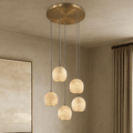 Auris 5-Light Alabaster Chandelier by Bling Lighting Studio