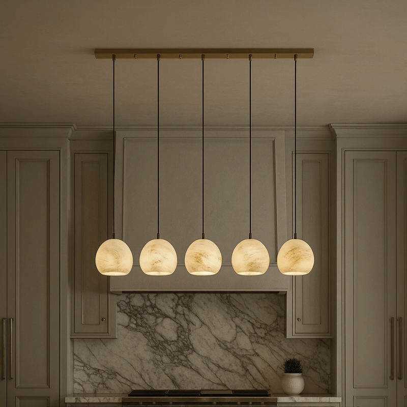 Auris 5-Light Alabaster Chandelier by Bling Lighting Studio