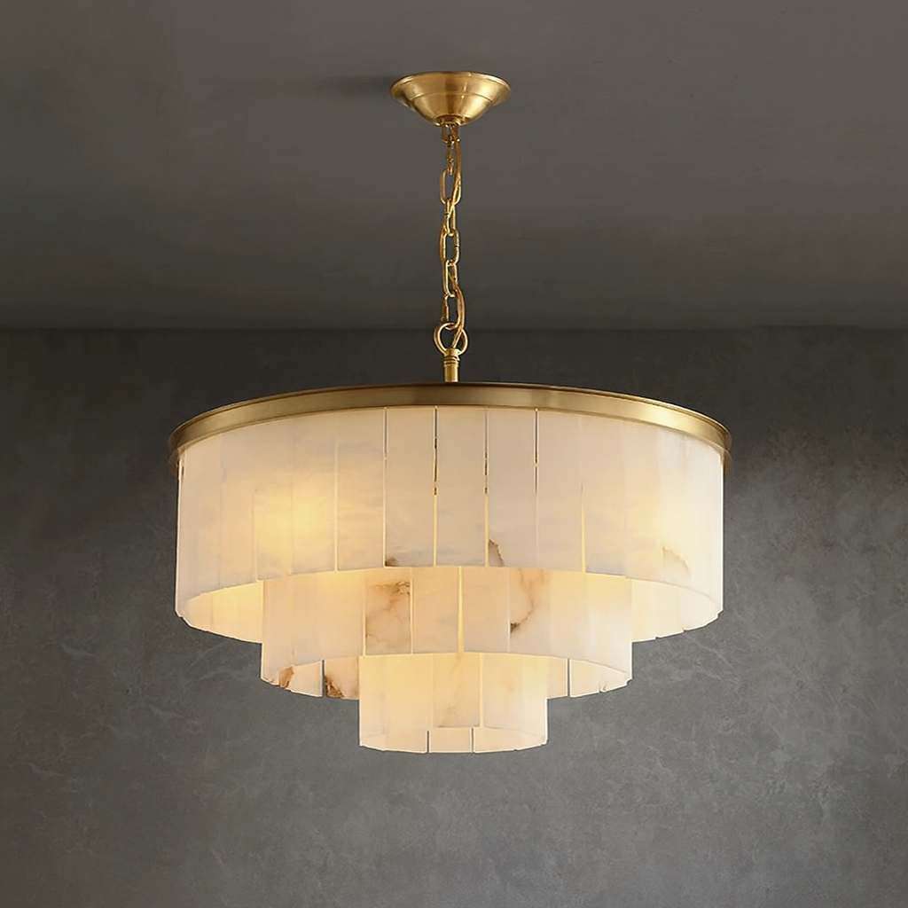 Aurora Alabaster Round Chandelier product image