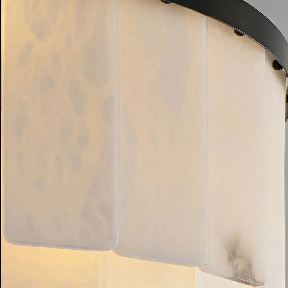 Aurora Alabaster Tiered Chandelier material and finish detail